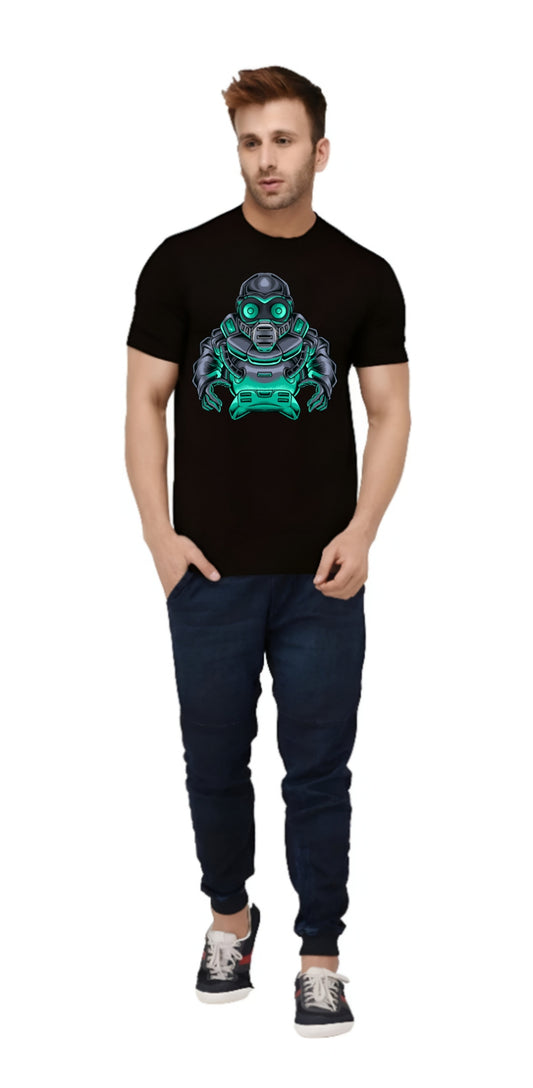 Black alien design tshirt