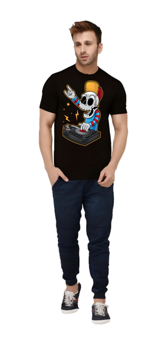 Black music skull design