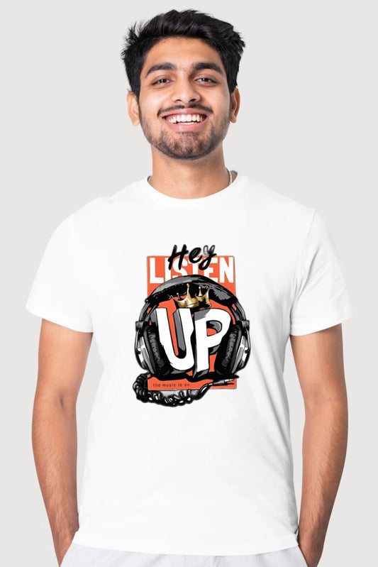 White music design tshirt